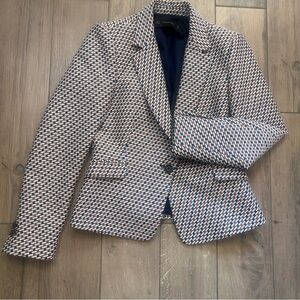Zara Multicolor Houndstooth Blazer